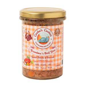 Cooka’s Cookies Grandma’s Beef Stew – Gestoomde Maaltijd met Rundvlees & Groenten (In Glazen Pot)