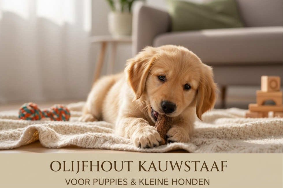 Olijfhout Kauwstaaf maat S - Afbeelding 4